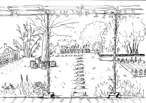 Croquis espace convivial